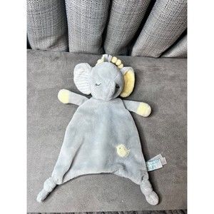 DOUGLAS BABY Plush Lovey Security Blanket Teether 10" Elephant Gray Knotted Toy